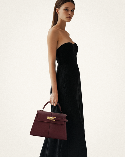 Elise Large Top Handle Bag - Claret | JW PEI