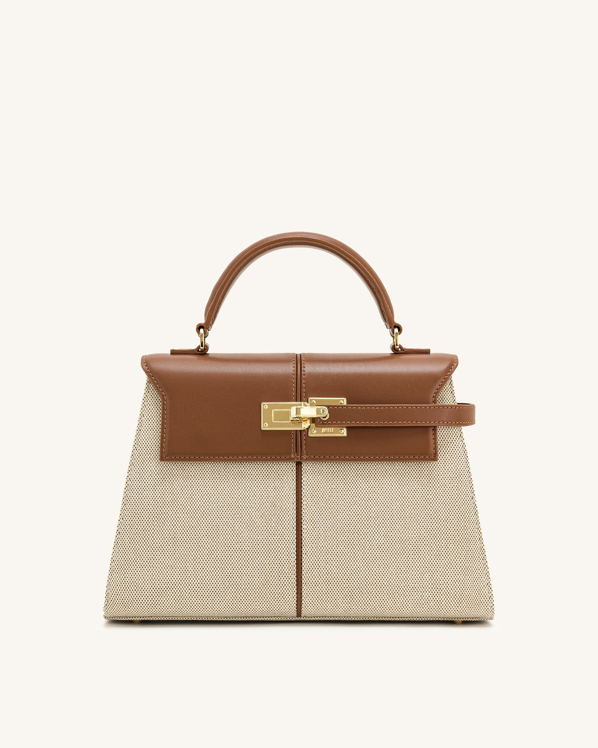 Elise Large Top Handle Bag - Brown Canvas | JW PEI
