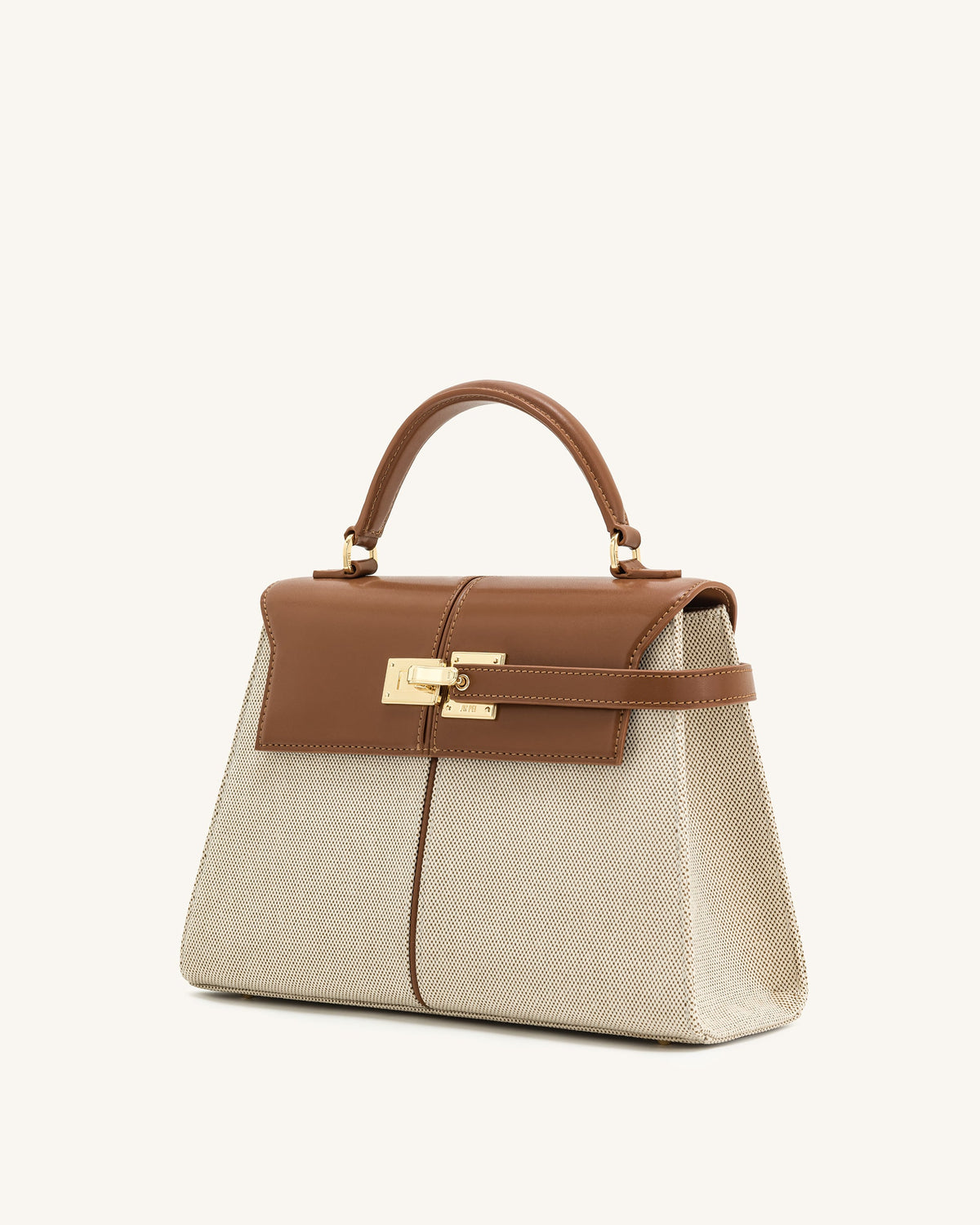 Elise Large Top Handle Bag - Brown Canvas | JW PEI