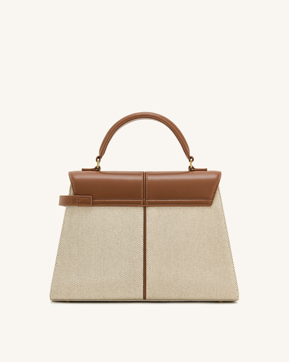 Elise Large Top Handle Bag - Brown Canvas | JW PEI
