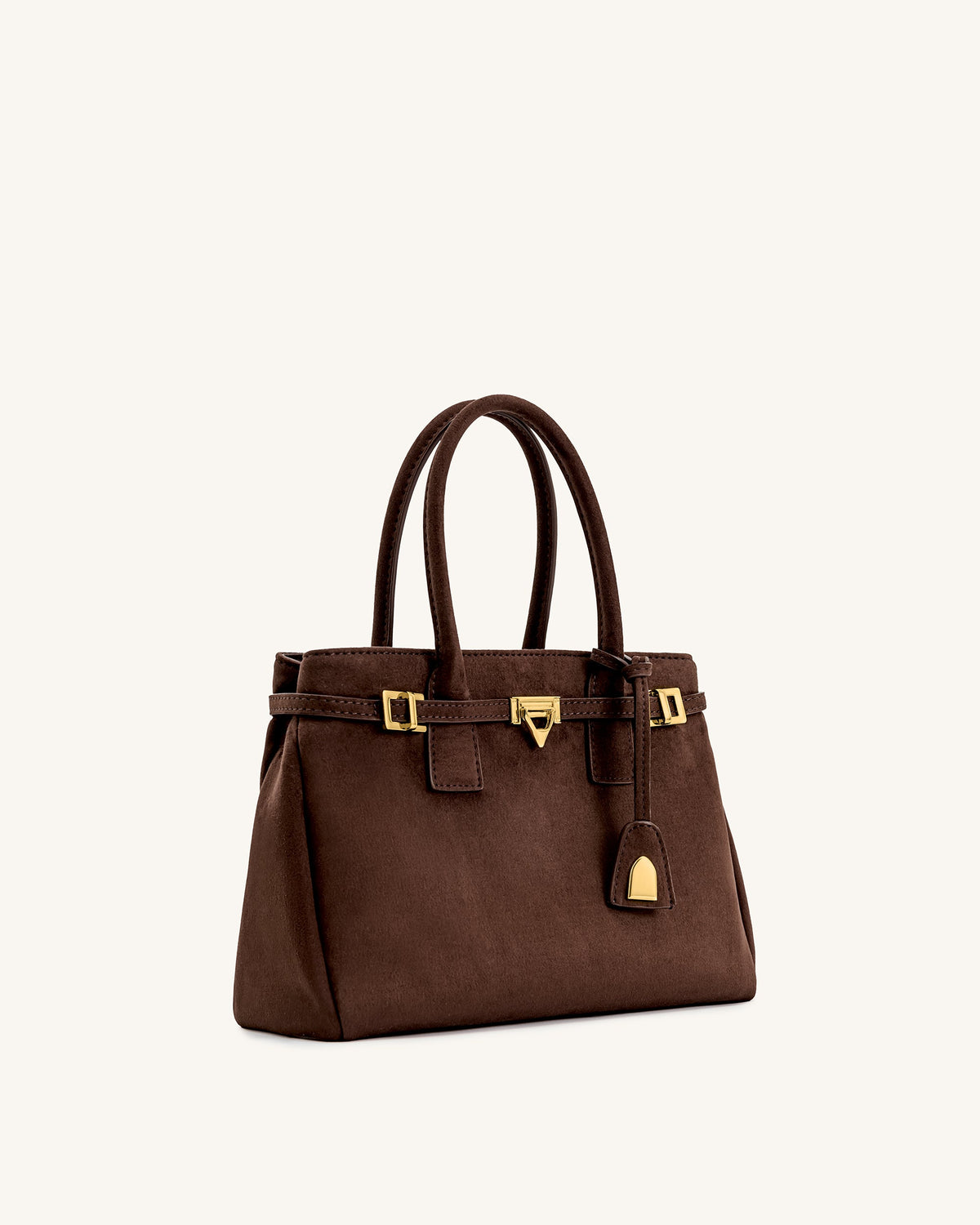 Miley Belt Embellished Tote Bag - Brown | JW PEI
