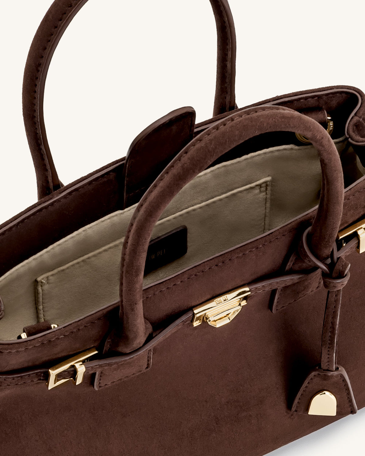 Miley Belt Embellished Tote Bag - Brown | JW PEI