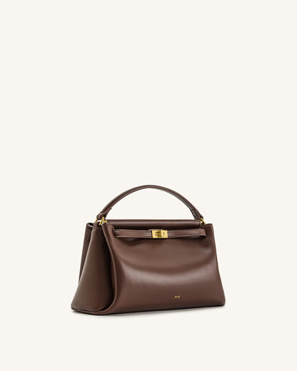 Carmen Top Handle Bag - Reddish Brown | JW PEI