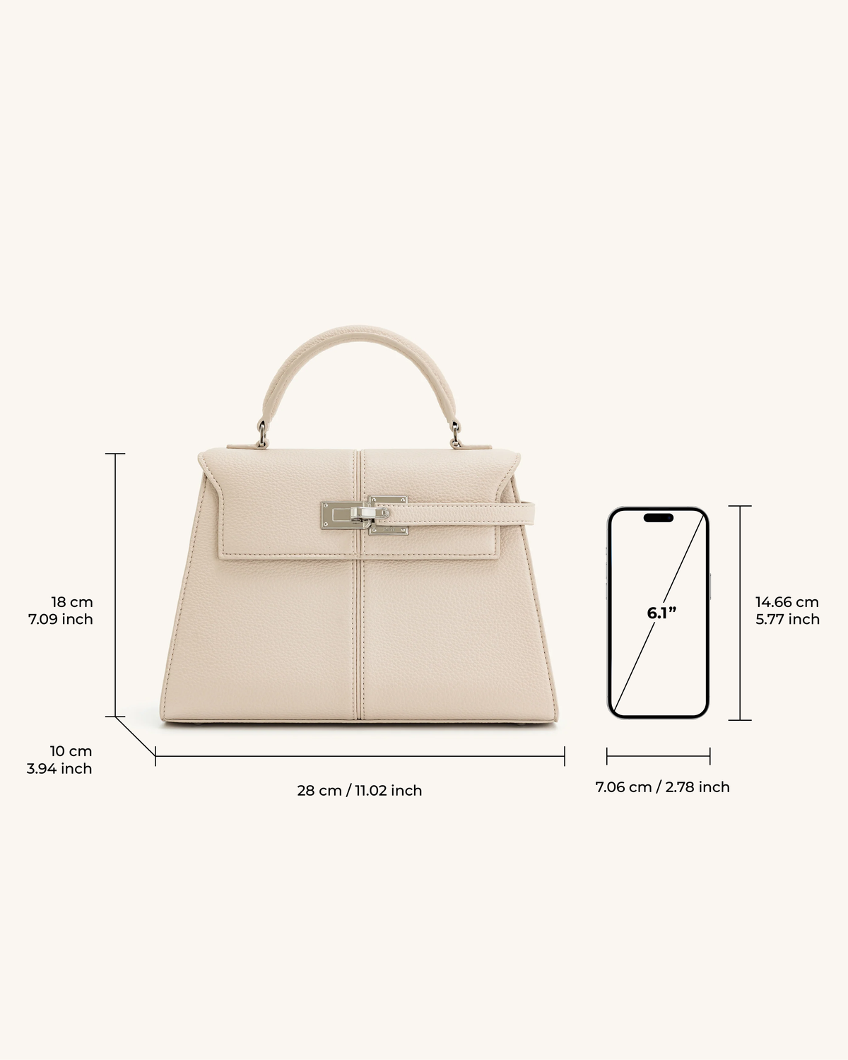Elise Large Top Handle Bag - White | JW PEI