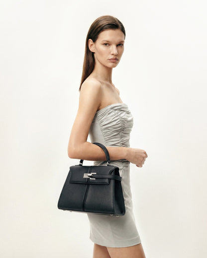 Elise Large Top Handle Bag - Black | JW PEI
