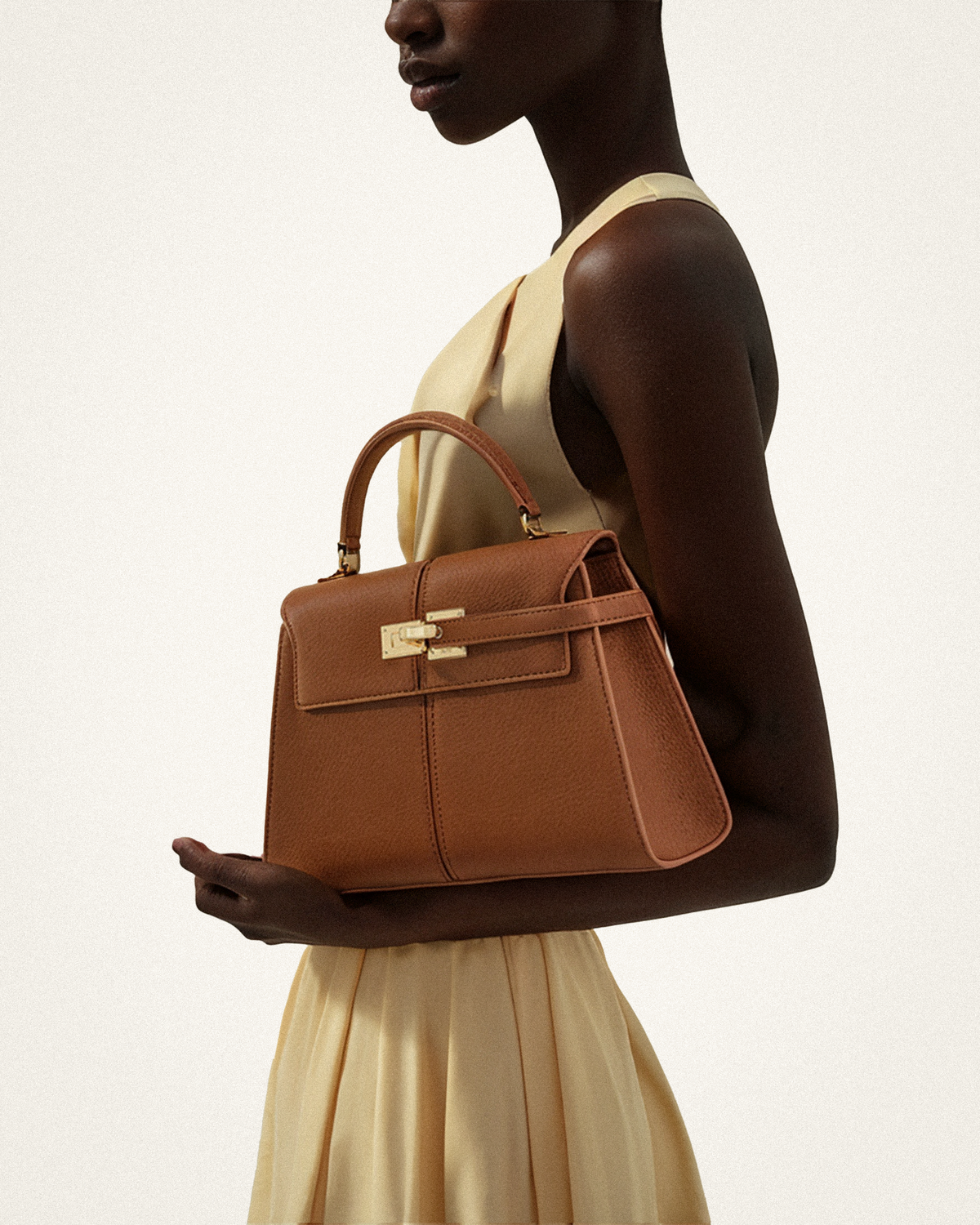 Elise Large Top Handle Bag - Brown | JW PEI