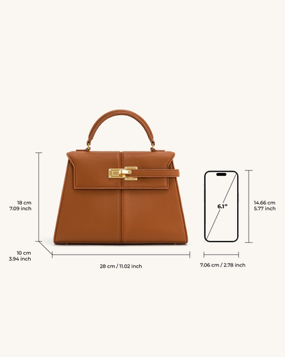 Elise Large Top Handle Bag - Brown | JW PEI
