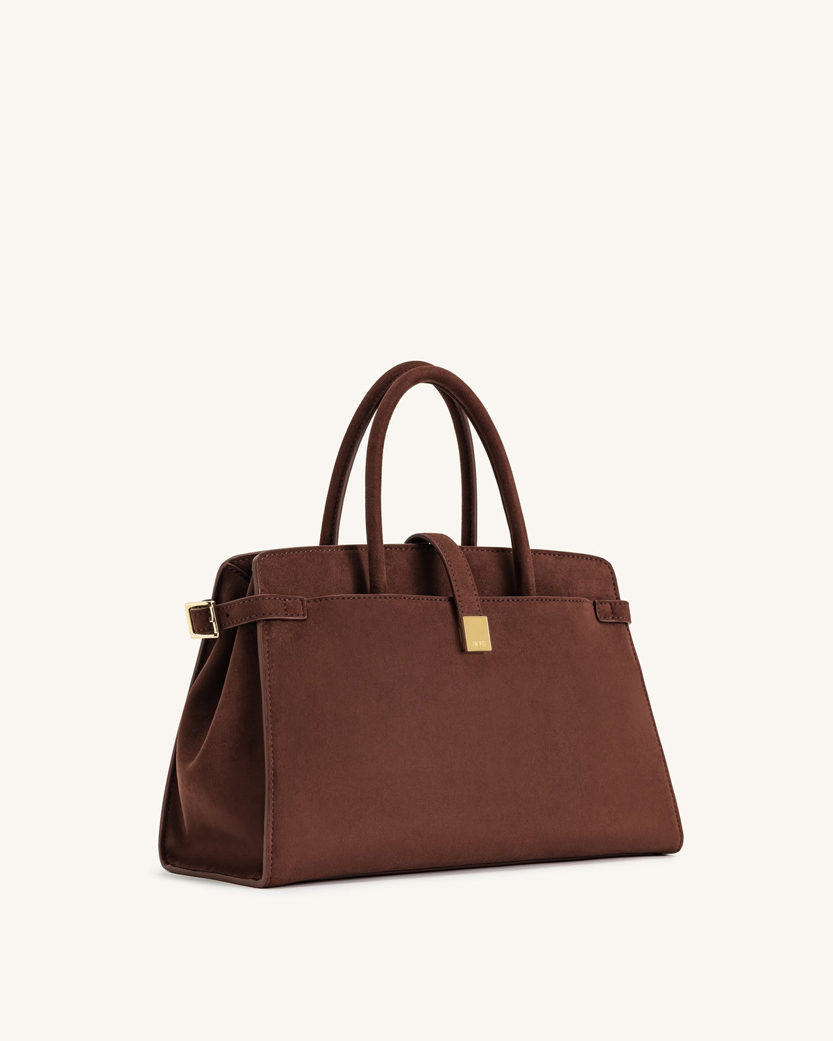 Saige Faux Suede Tote Bag - Brown | JW PEI