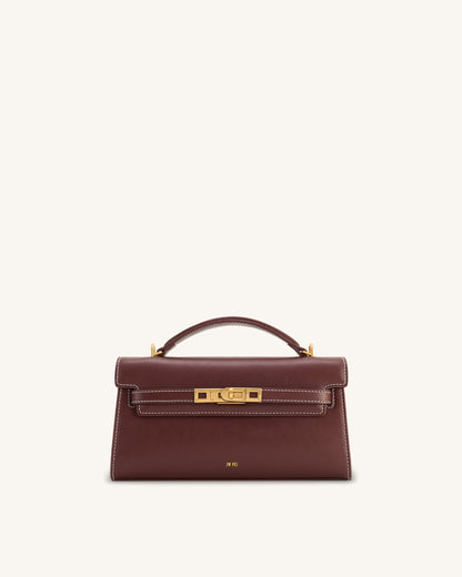 Noor Top Handle Bag - Reddish Brown | JW PEI