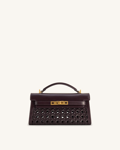 Noor Top Handle Bag - Dark Red | JW PEI