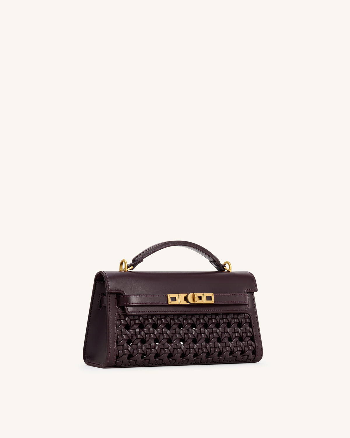 Noor Top Handle Bag - Dark Red | JW PEI