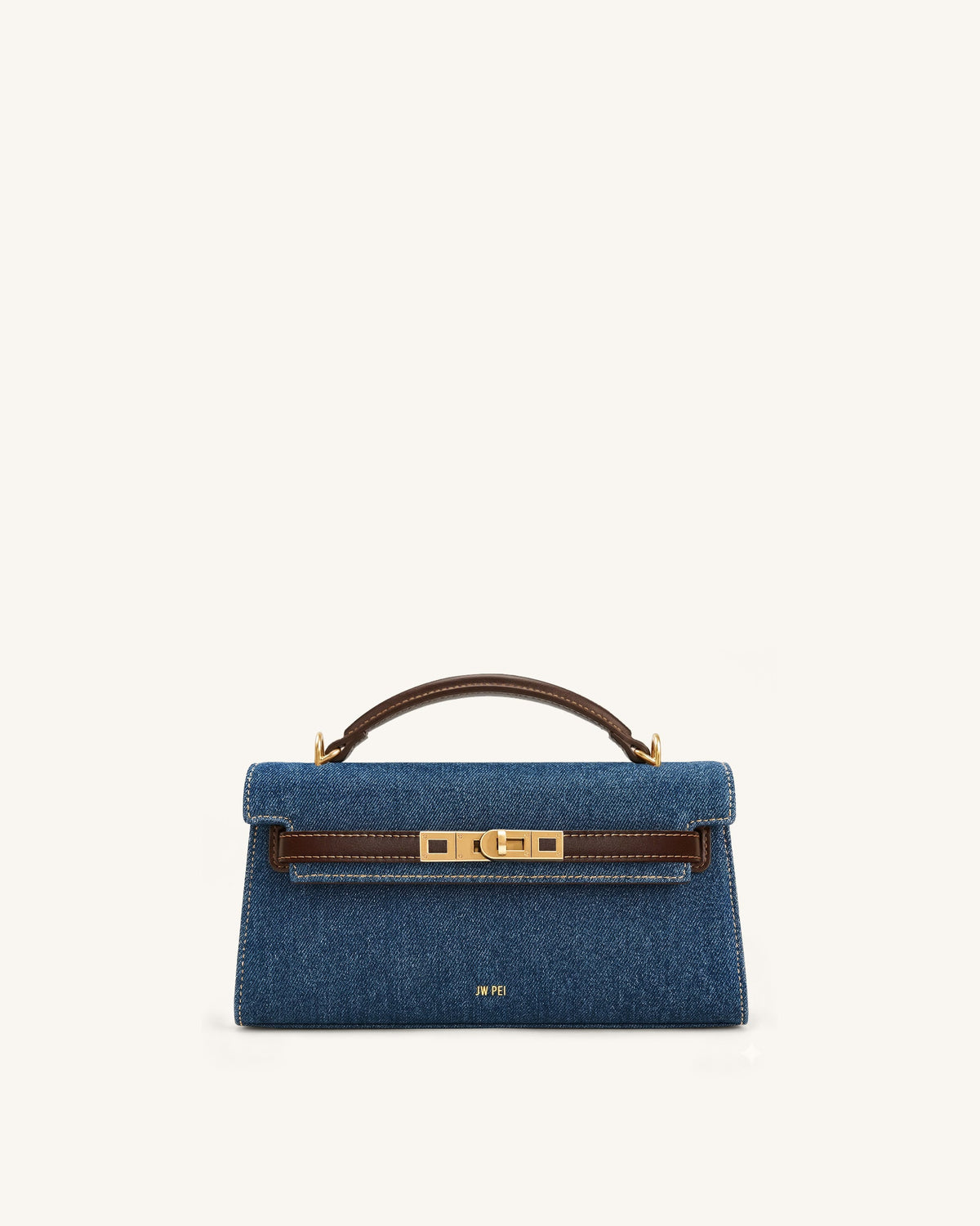 Noor Top Handle Bag - Blue Denim | JW PEI
