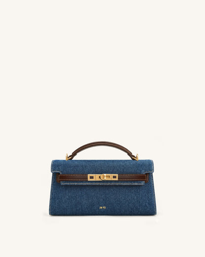Noor Top Handle Bag - Blue Denim | JW PEI