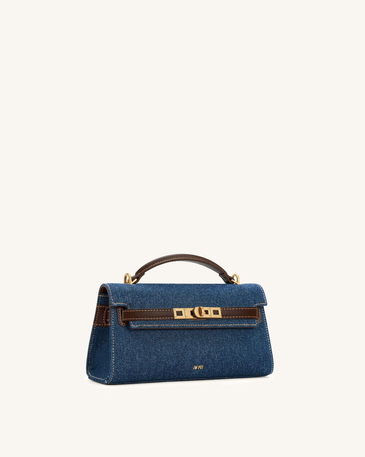 Noor Top Handle Bag - Blue Denim | JW PEI