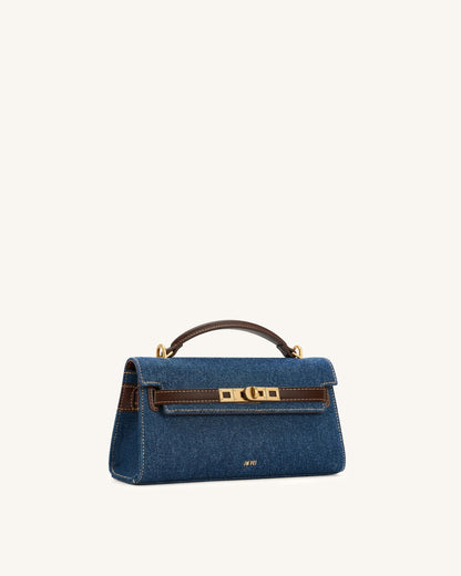 Noor Top Handle Bag - Blue Denim | JW PEI