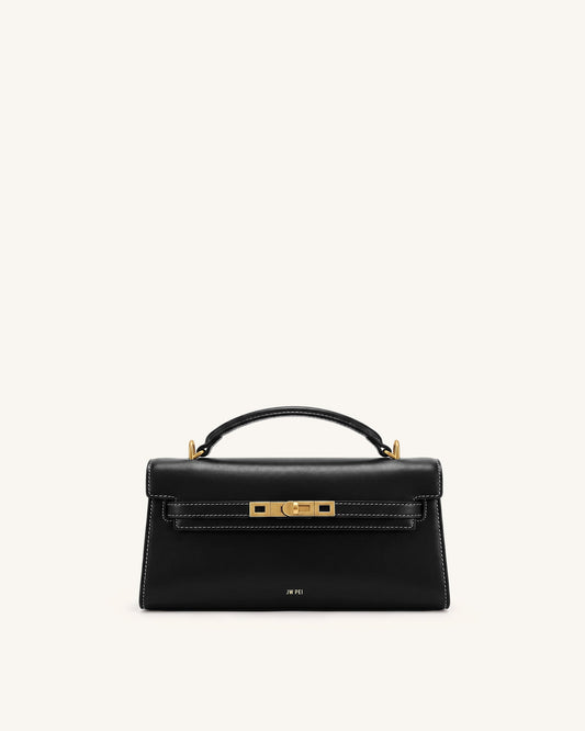 Noor Top Handle Bag - Ink Black | JW PEI
