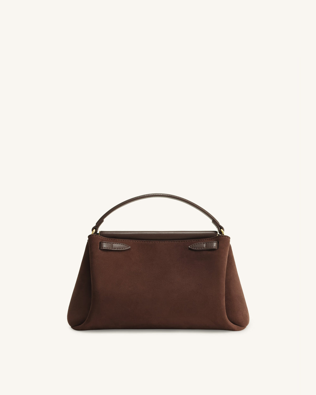 Carmen Faux Suede Top Handle Bag - Dark Brown | JW PEI