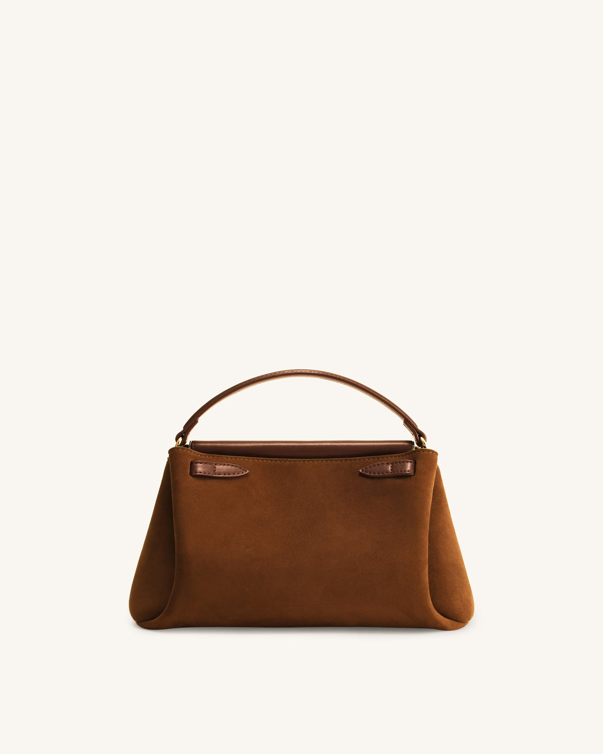 Carmen Faux Suede Top Handle Bag - Brown | JW PEI