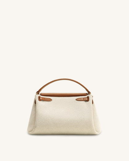 Carmen Top Handle Bag - Brown Canvas | JW PEI