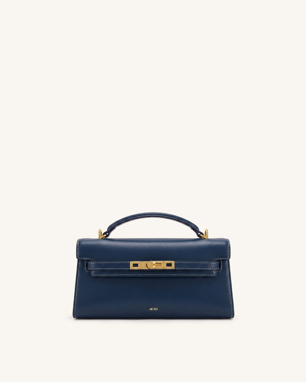Noor Top Handle Bag - Navy Blue | JW PEI