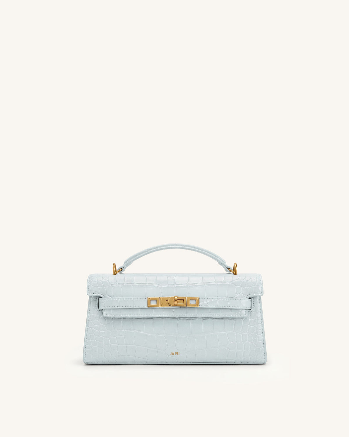 Noor Top Handle Bag - Blue Croc | JW PEI