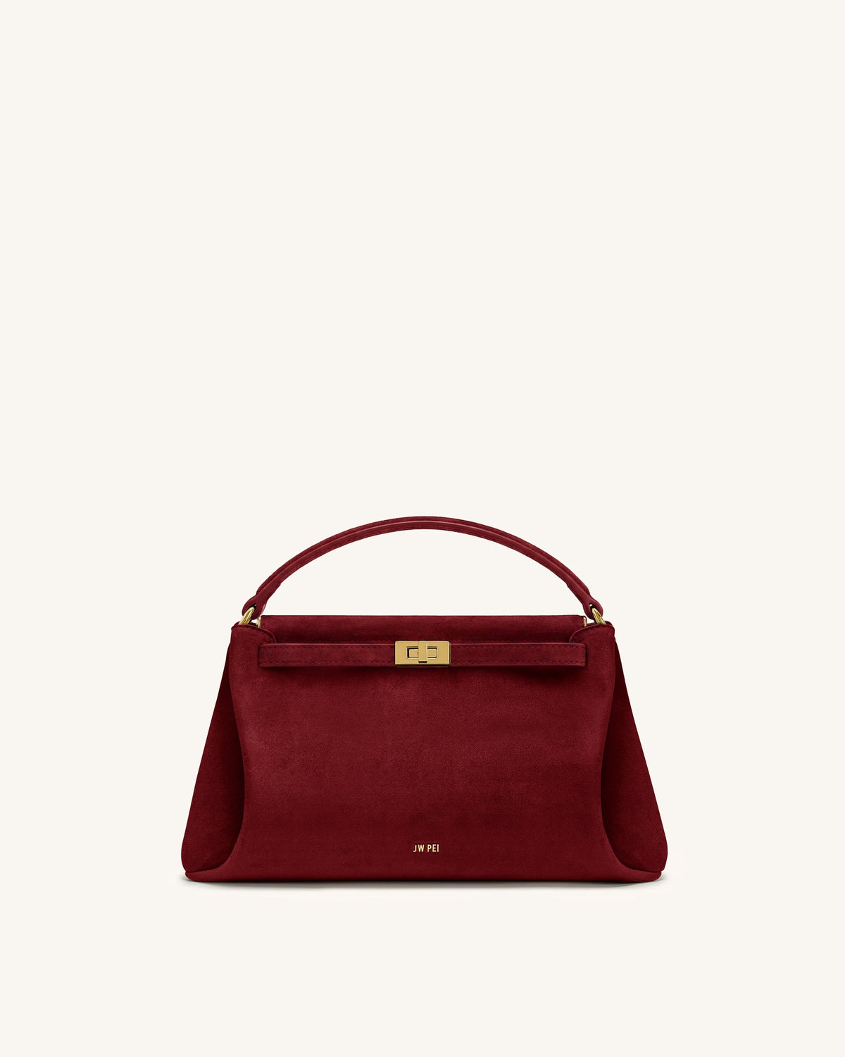 Carmen Faux Suede Top Handle Bag - Burgundy | JW PEI