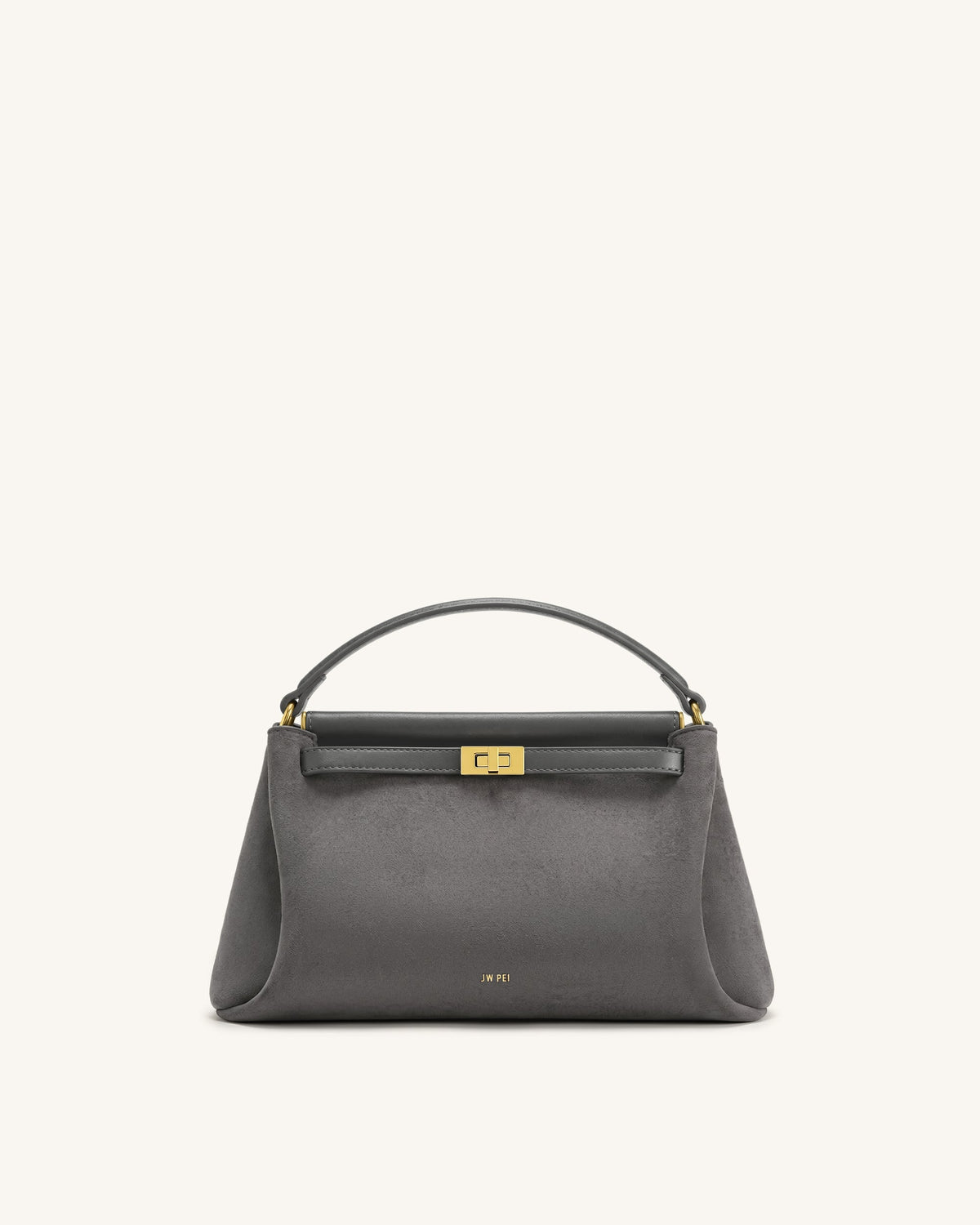 Carmen Faux Suede Top Handle Bag - Dark Gray | JW PEI