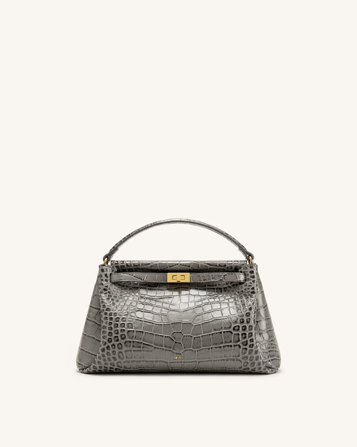 Carmen Top Handle Bag - Grey Croc | JW PEI