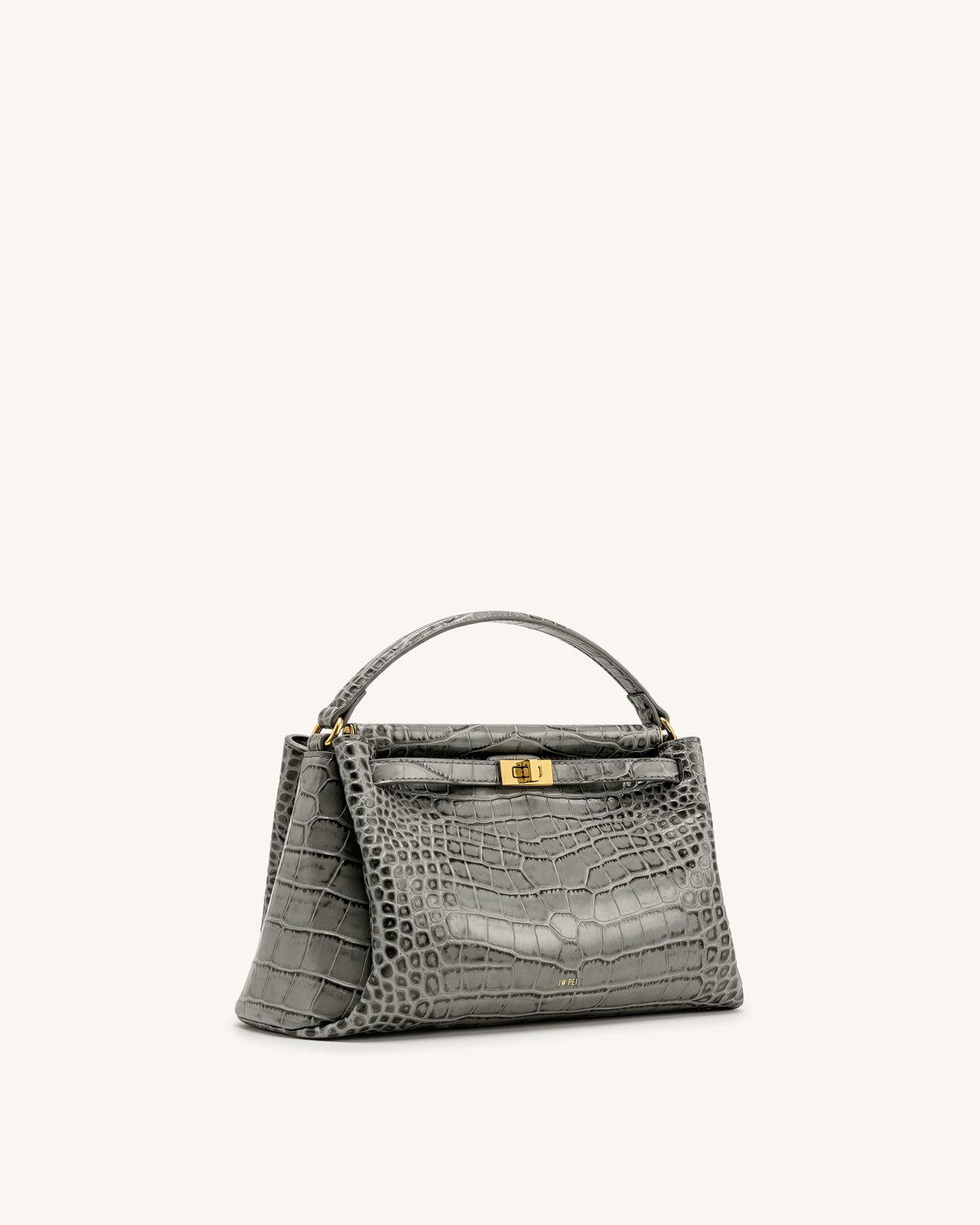 Carmen Top Handle Bag - Grey Croc | JW PEI