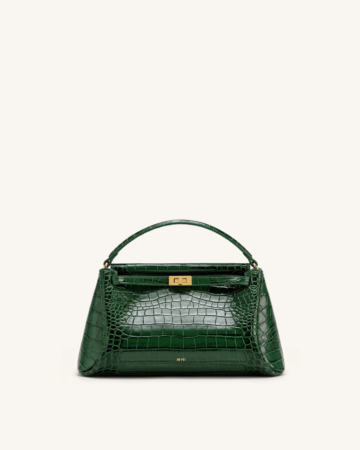 Carmen Top Handle Bag - Forest Green Croc | JW PEI