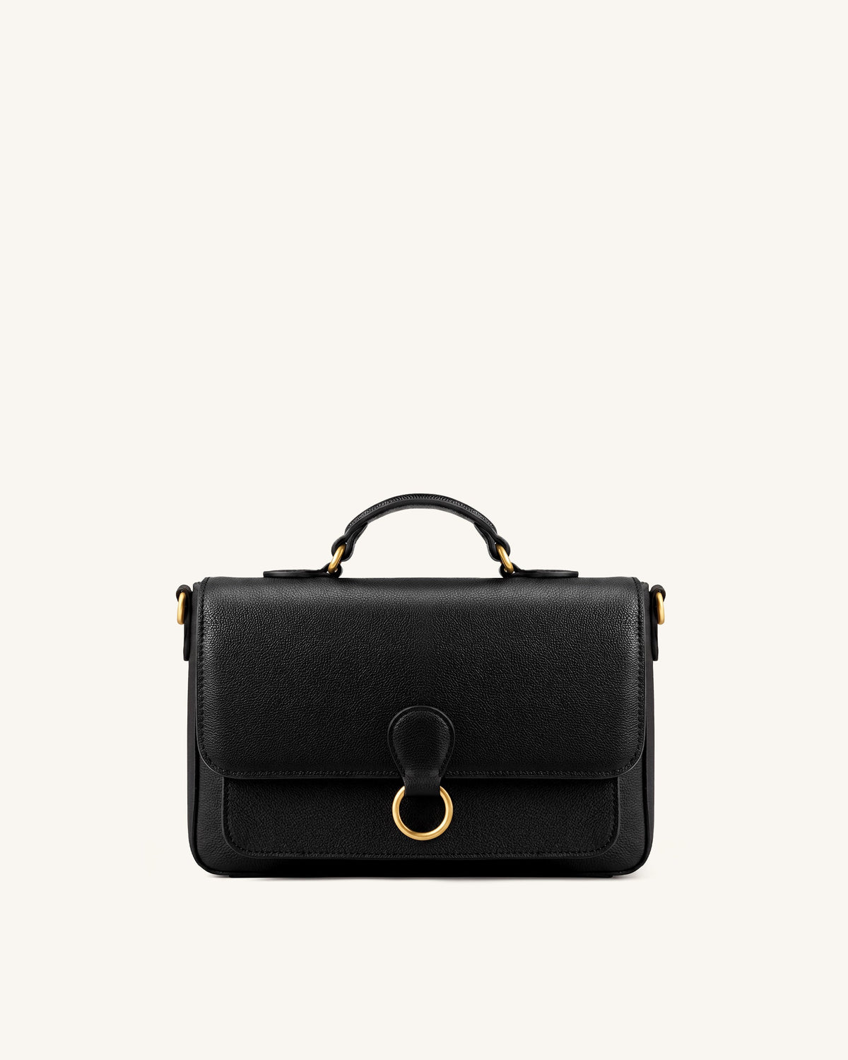 Mirelle Pebbled Top Handle Satchel - Black | JW PEI