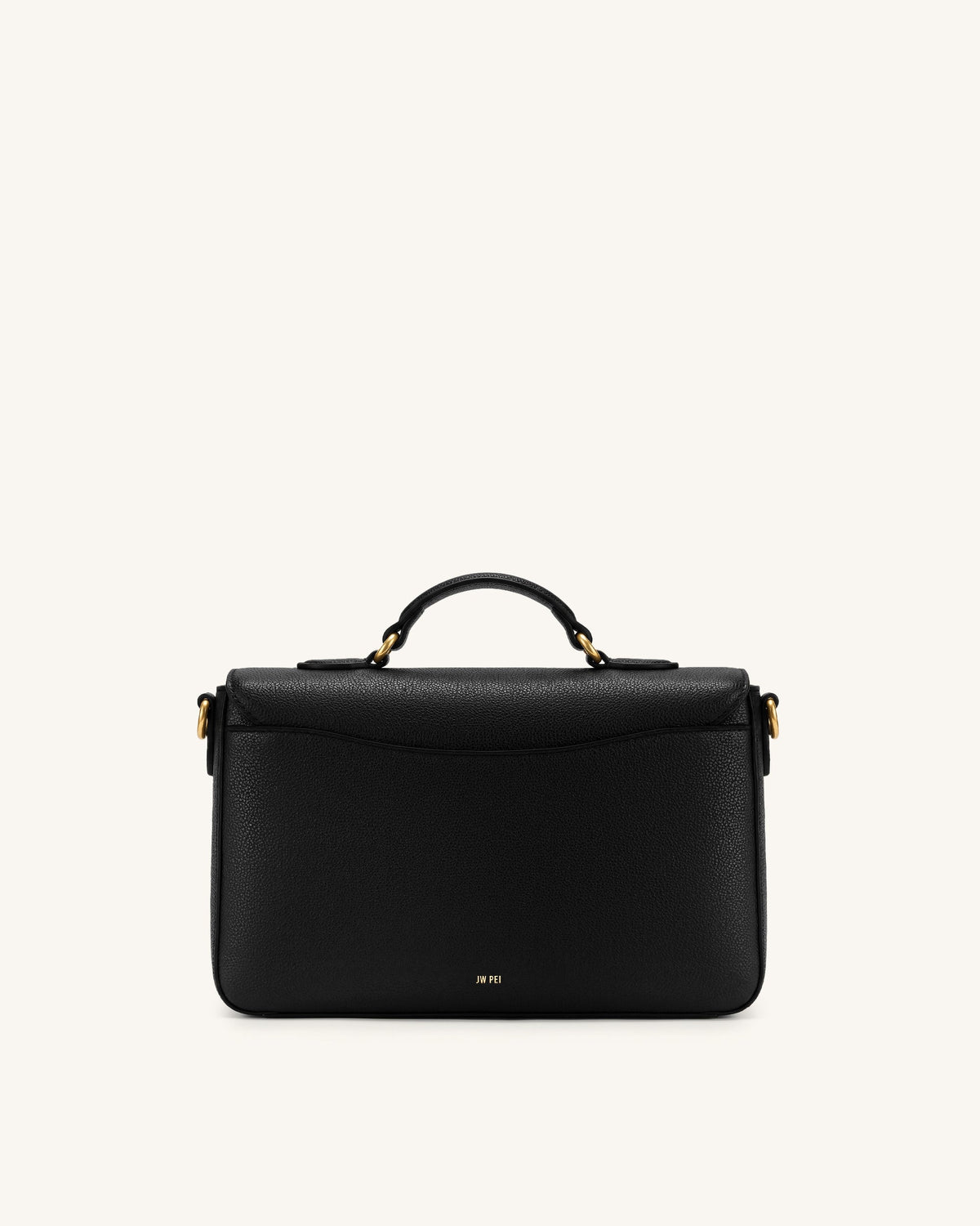 Mirelle Pebbled Top Handle Satchel - Black | JW PEI