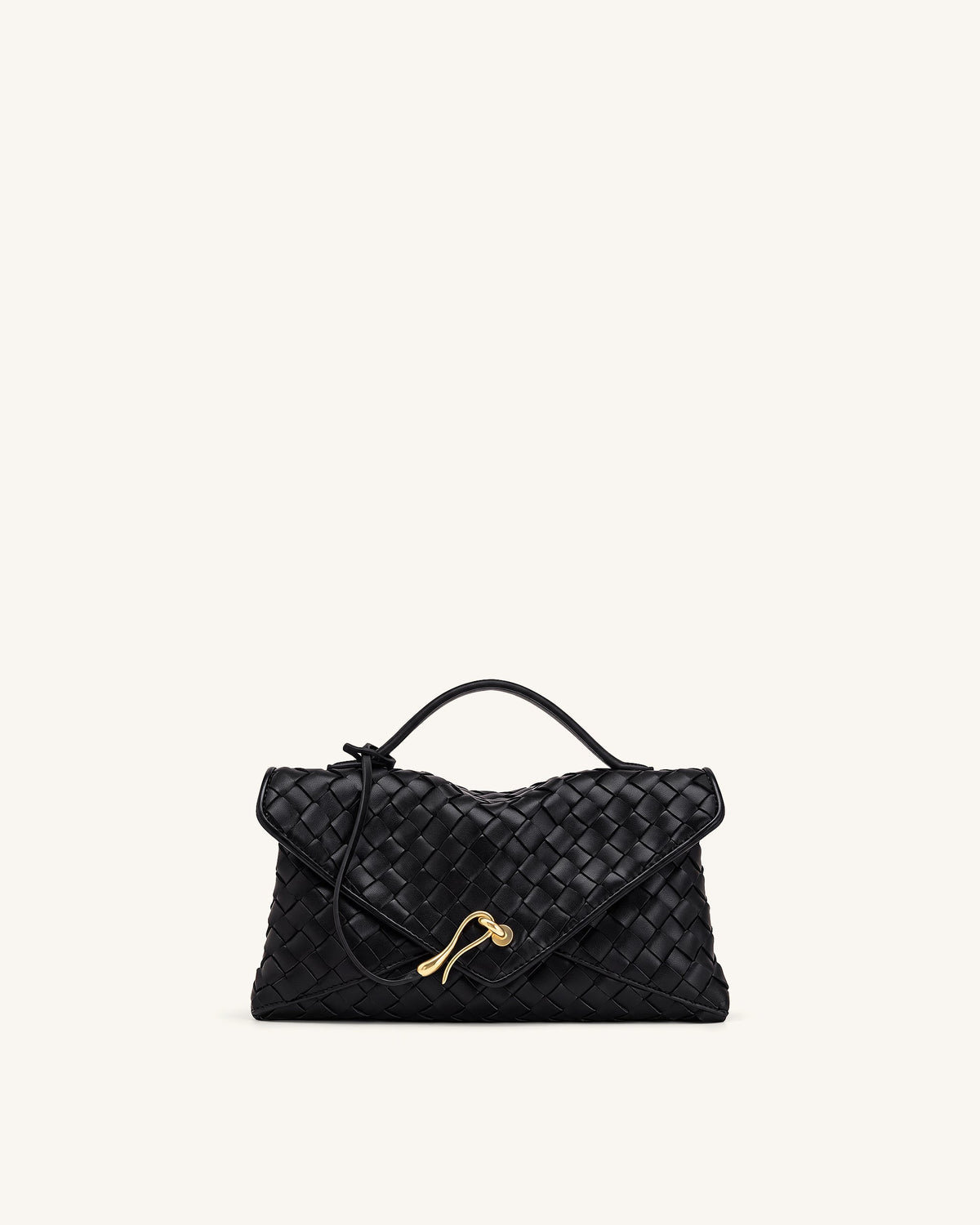 Celeste Woven Envelope Bag - Black | JW PEI