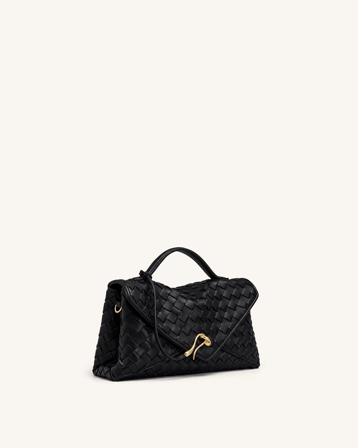 Celeste Woven Envelope Bag - Black | JW PEI