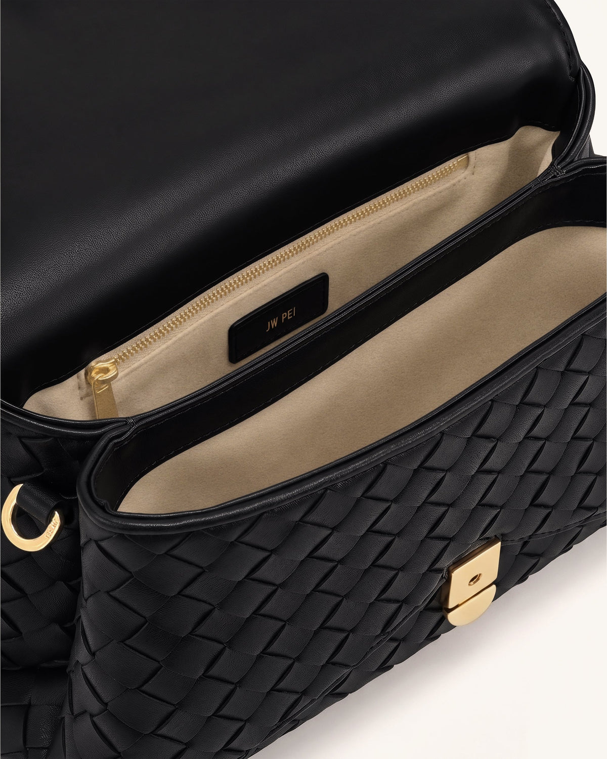 Celeste Woven Envelope Bag - Black | JW PEI