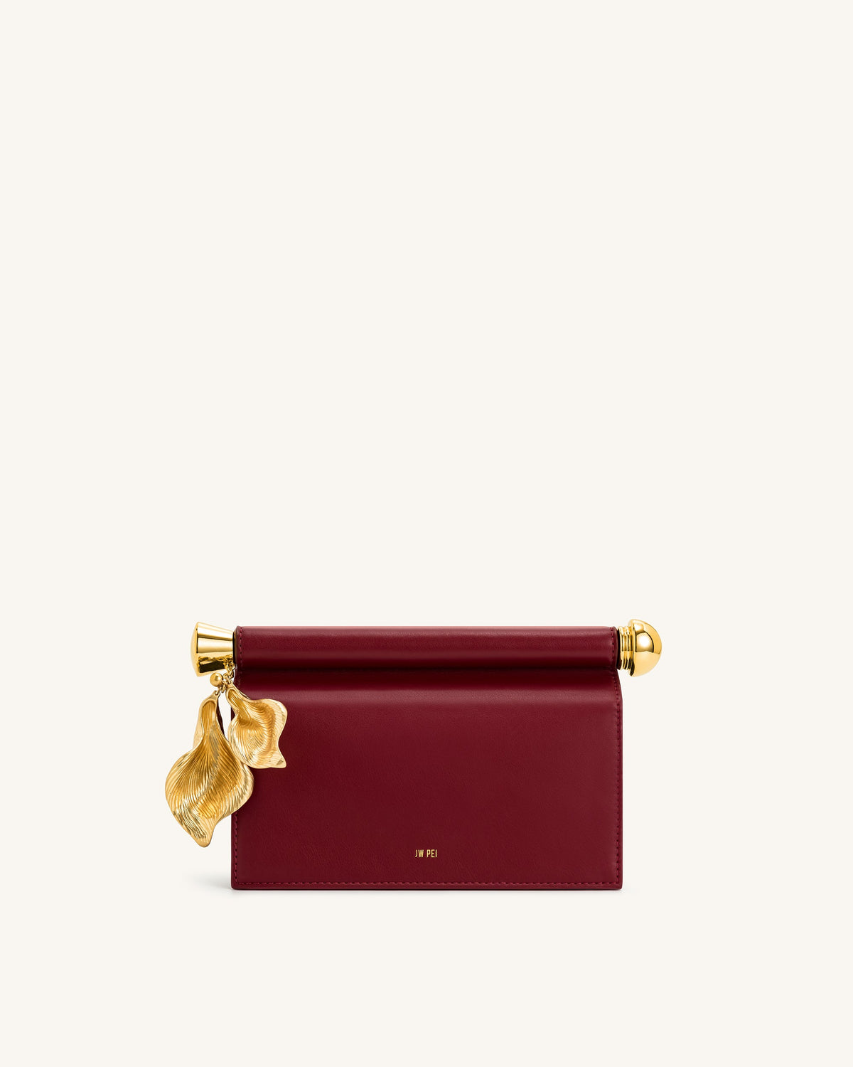 Holly Metal Pendant Embellished Clutch - Claret | JW PEI