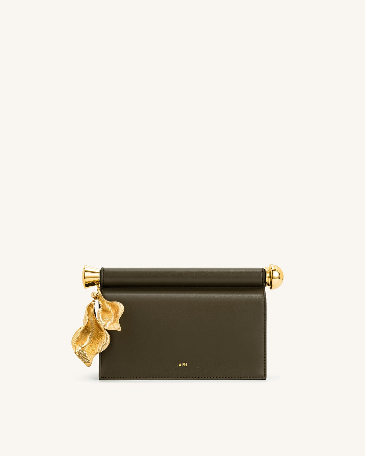 Holly Metal Pendant Embellished Clutch - Dark Olive | JW PEI