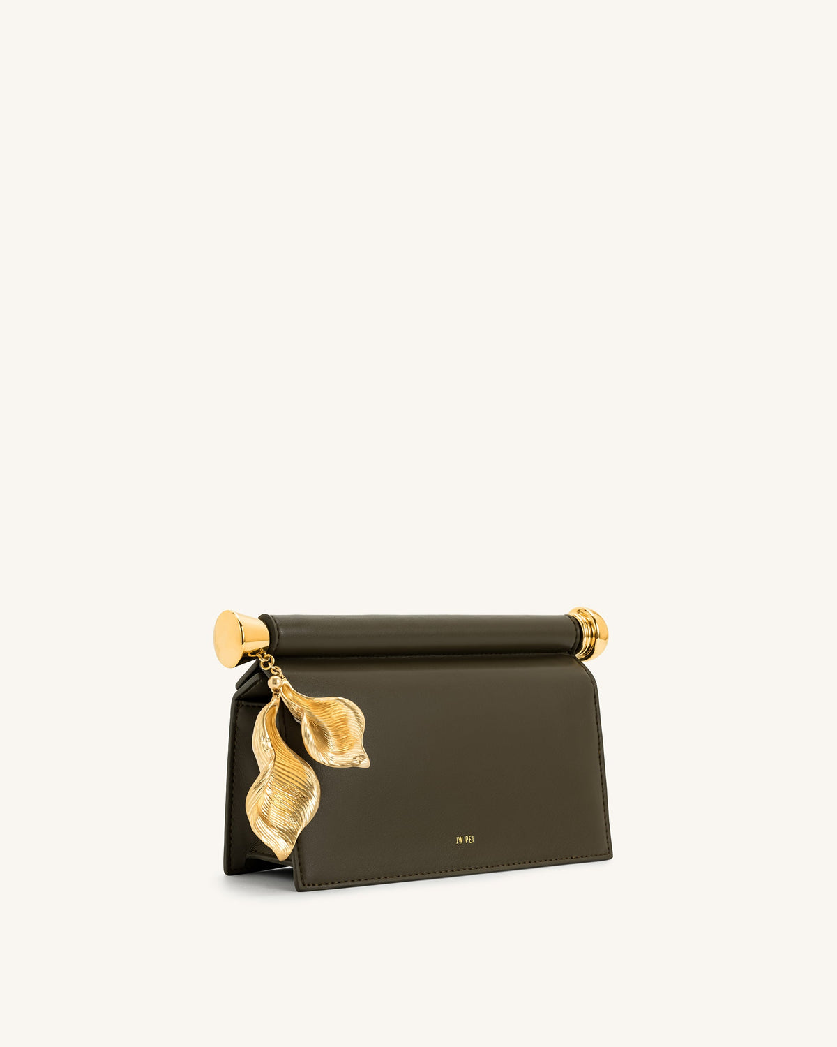 Holly Metal Pendant Embellished Clutch - Dark Olive | JW PEI