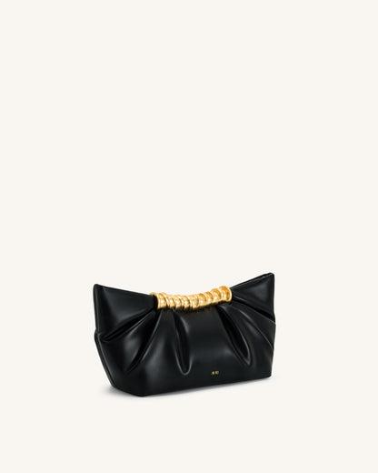 Leia Pleated Clutch - Black | JW PEI