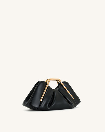 Lila Metal Frame Clutch - Black | JW PEI