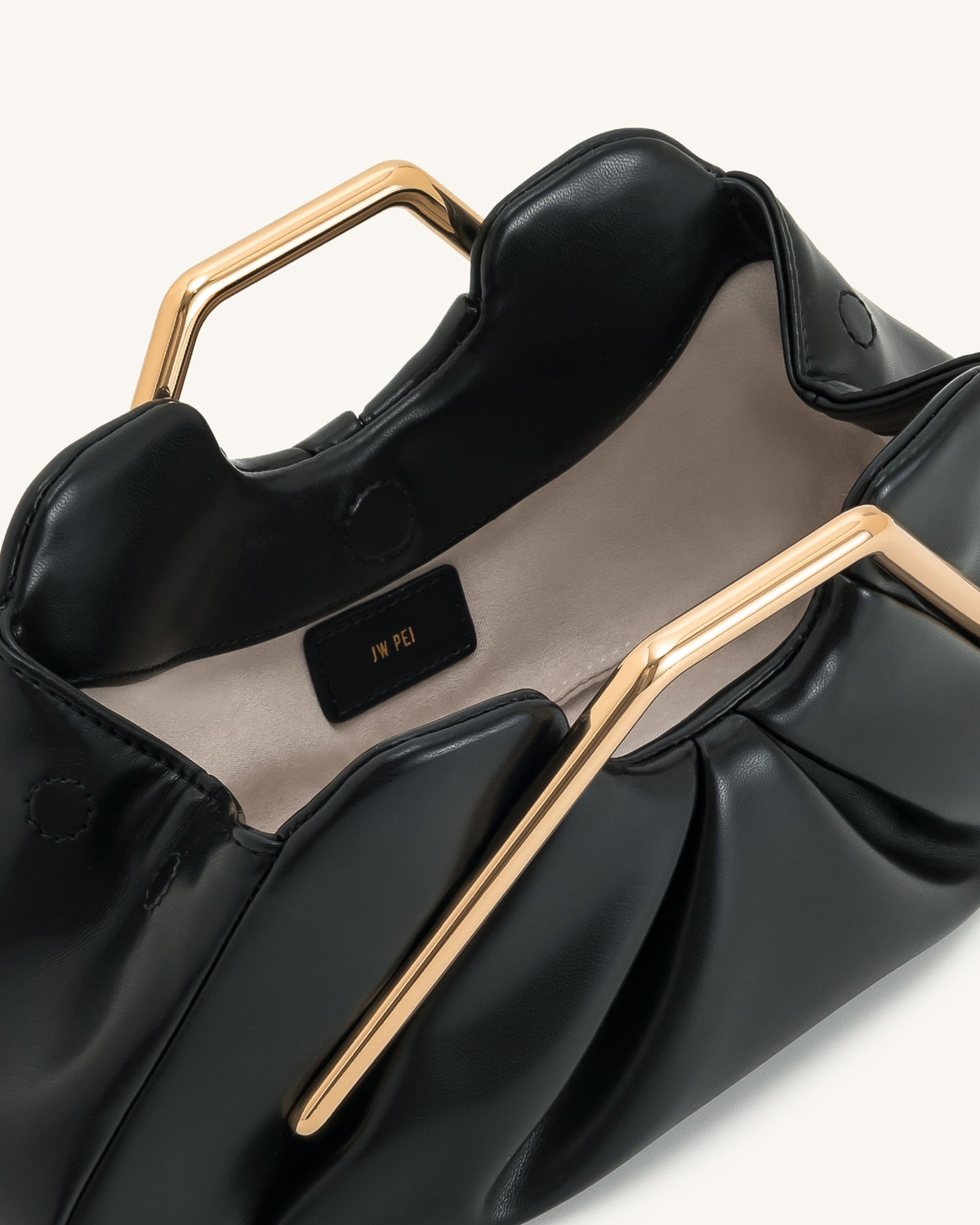 Lila Metal Frame Clutch - Black | JW PEI