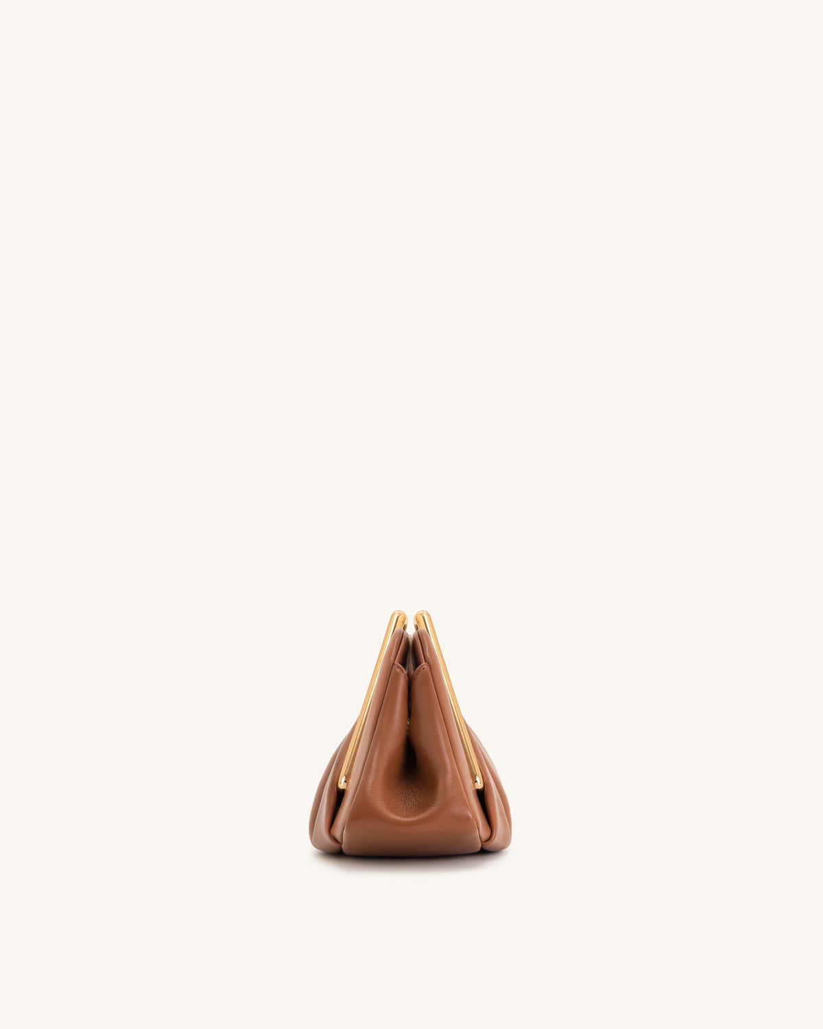 Lila Metal Frame Clutch - Brown | JW PEI