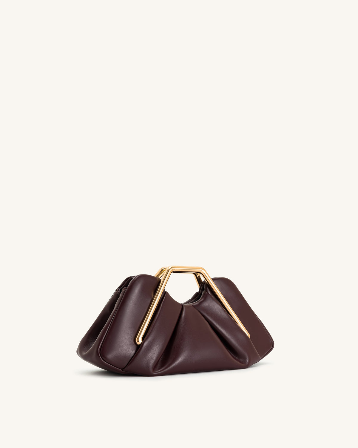 Lila Metal Frame Clutch - Burgundy | JW PEI