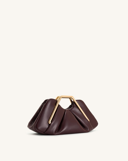Lila Metal Frame Clutch - Burgundy | JW PEI
