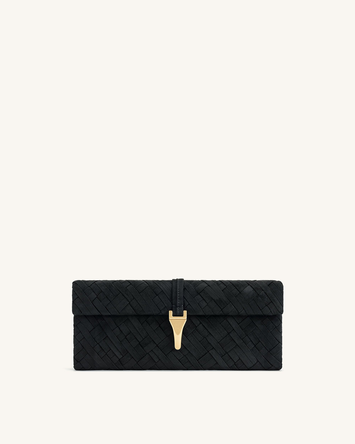 Zaria Woven Clutch - Black | JW PEI