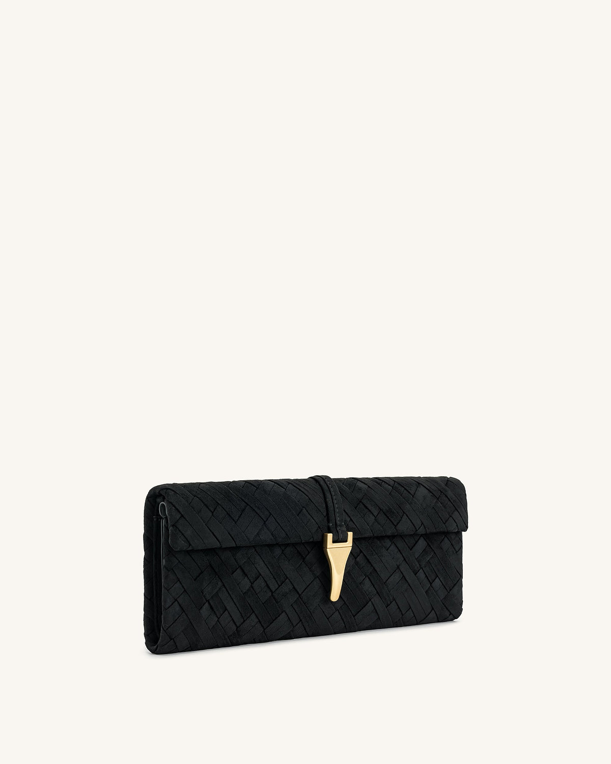 Zaria Woven Clutch - Black | JW PEI