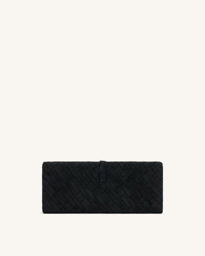 Zaria Woven Clutch - Black | JW PEI
