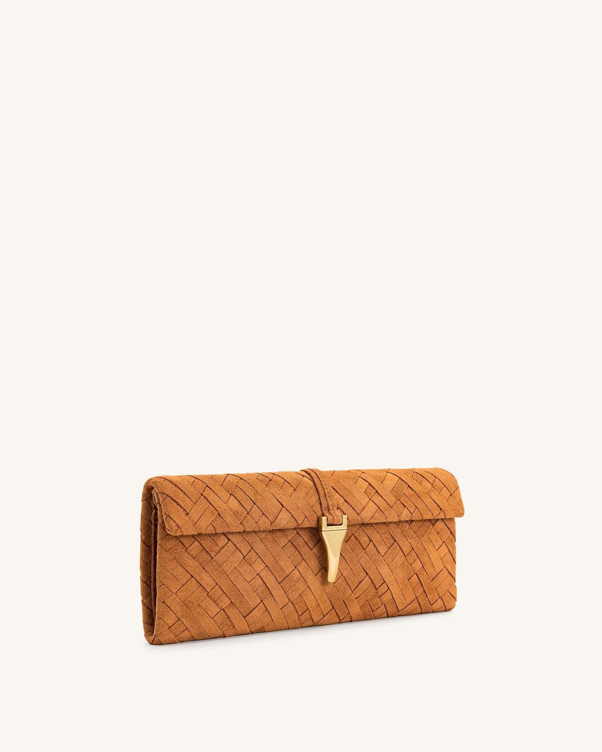 Zaria Woven Clutch - Brown | JW PEI