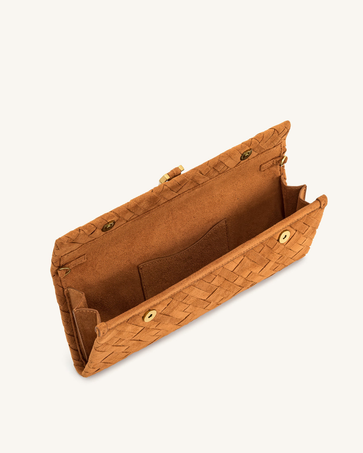 Zaria Woven Clutch - Brown | JW PEI