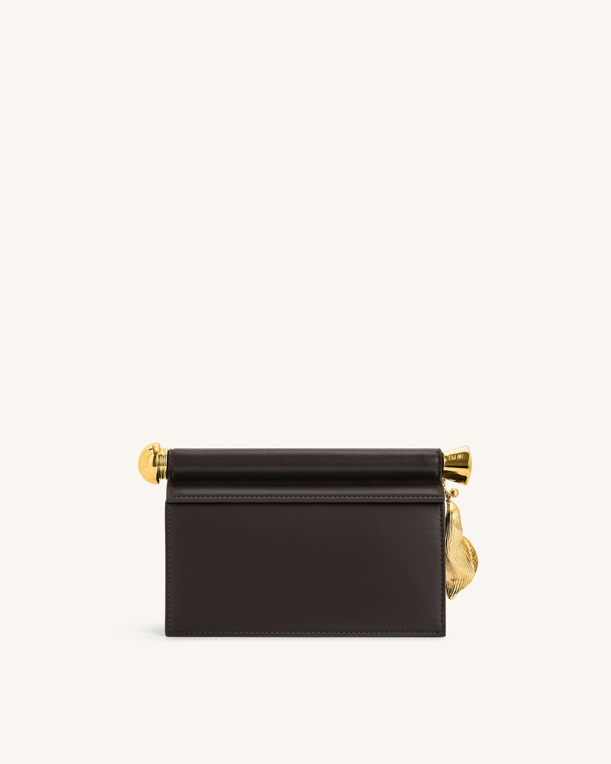 Holly Metal Pendant Embellished Clutch - Dark Brown | JW PEI